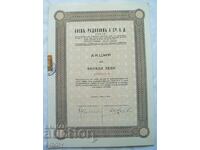 Share 1.000 BGN Anev, Radivoev & Co. AD Sofia 1942
