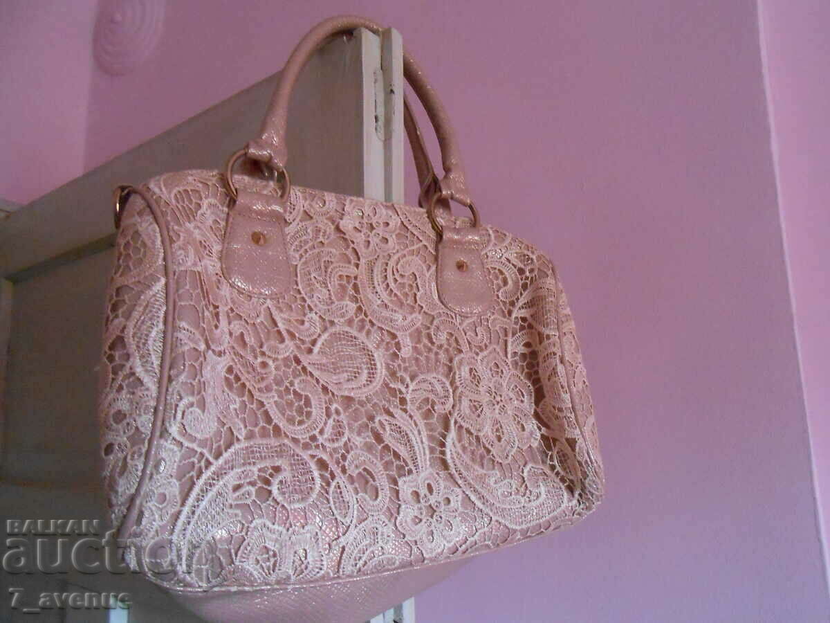 Delivery of Women's bag with lace, VINTAGE Delivery of Women's bag with lace, VINTAGE