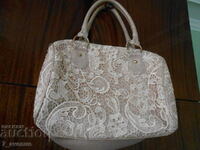 Women's bag with lace, VINTAGE
