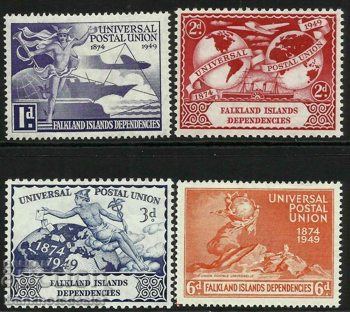 Insulele Falkland Dep 1949 Set UPU Mint Hinged