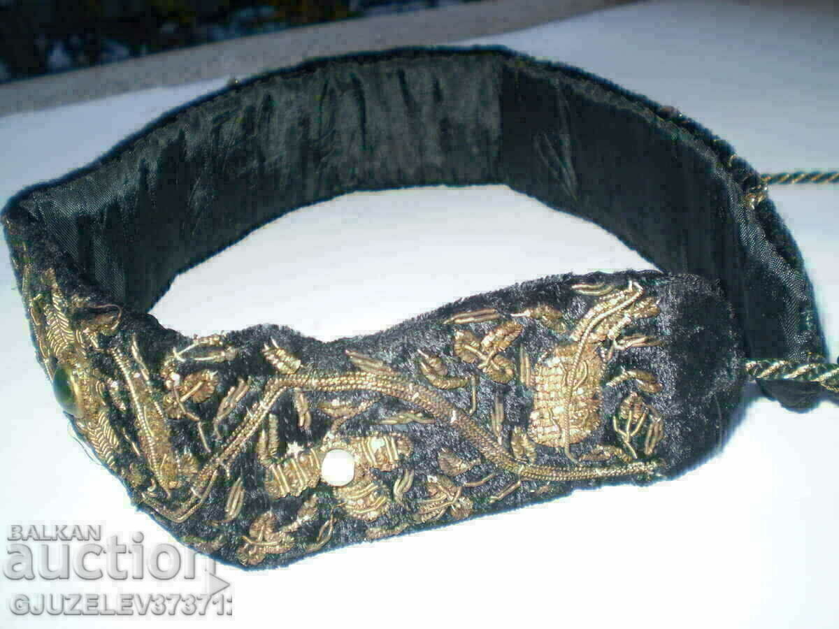 Women's black embroidery belt with purl threads with price € 81.30 | 159.01 BGN