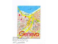 Τουριστικός χάρτης της Γενεύης.