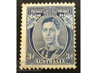 Australia KGVI 1937-49 SG168 3d Blue Definitive MLH Cat £ 65.