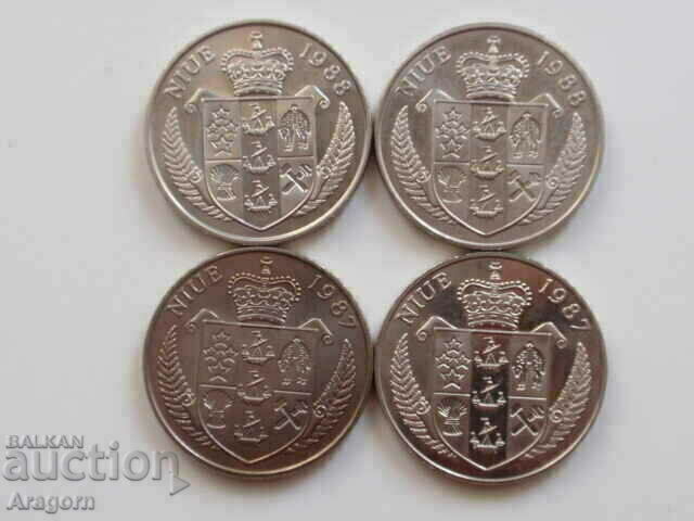 Lot de 4 Monede Jubilee Niue; monede Niue