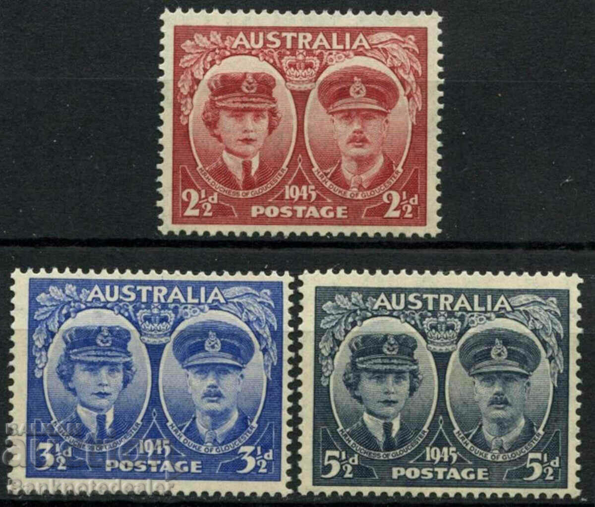 Australia 1945 SG209-211 Duke Duchess MH Set 3
