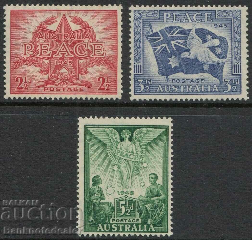 Australia 1946 KGVI Victory Set 3 Stamps SG213-215 MH
