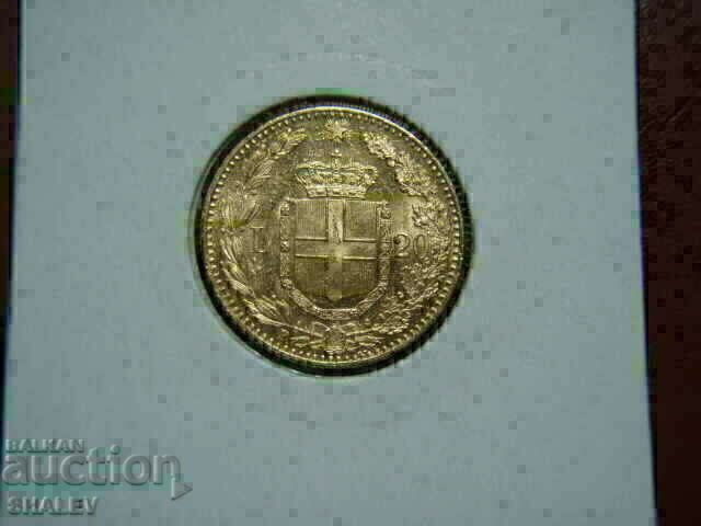 20 Lire 1890 Italy /20 Lire Italy/ (RARE !) /1 - AU (gold) with price 1549.89 BGN | € 792.45