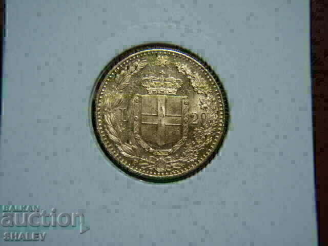 Licitație 20 Lire 1890 Italia /20 Lire Italia/ (RARE!) /1 - AU (aur)