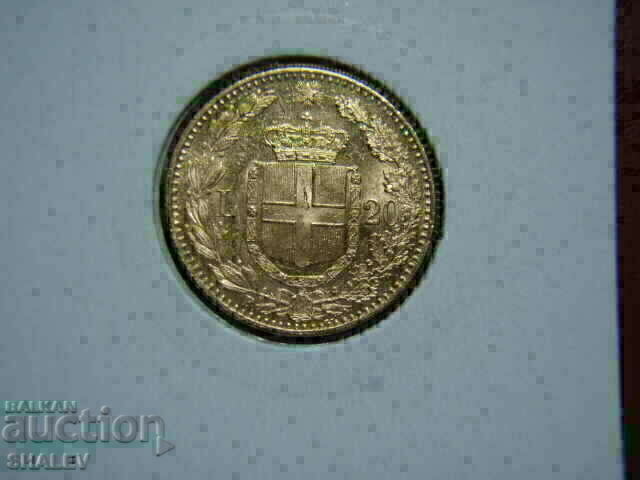 Доставка на 20 Lire 1890 Italy /20 лири Италия/ (RARE !) /1 - AU (злато)