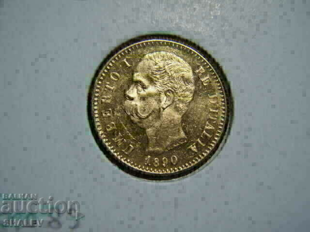 20 Lire 1890 Italy /20 Lire Italy/ (RARE !) /1 - AU (gold) - 7