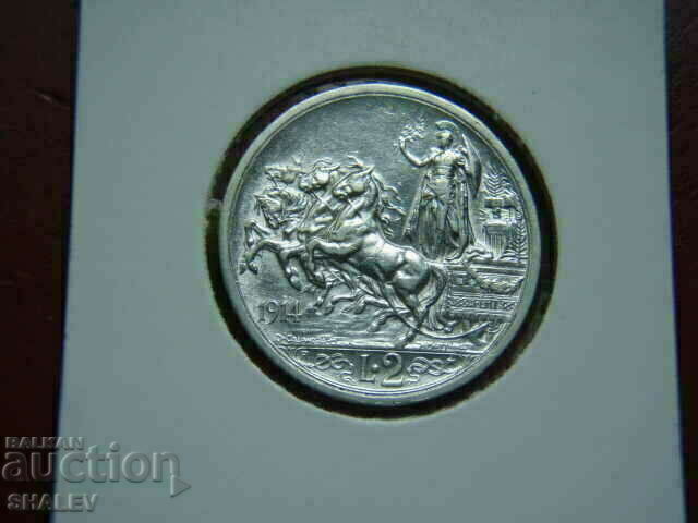 Auction 2 Lire 1914 Italy (1) - XF/AU Auction 2 Lire 1914 Italy (1) - XF/AU