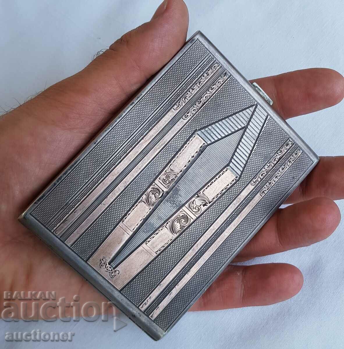 Old Polish silver cigarette case with gold ornaments 14 k. with price 435.00 BGN | € 222.41 Old Polish silver cigarette case with gold ornaments 14 k. with price 435.00 BGN | € 222.41