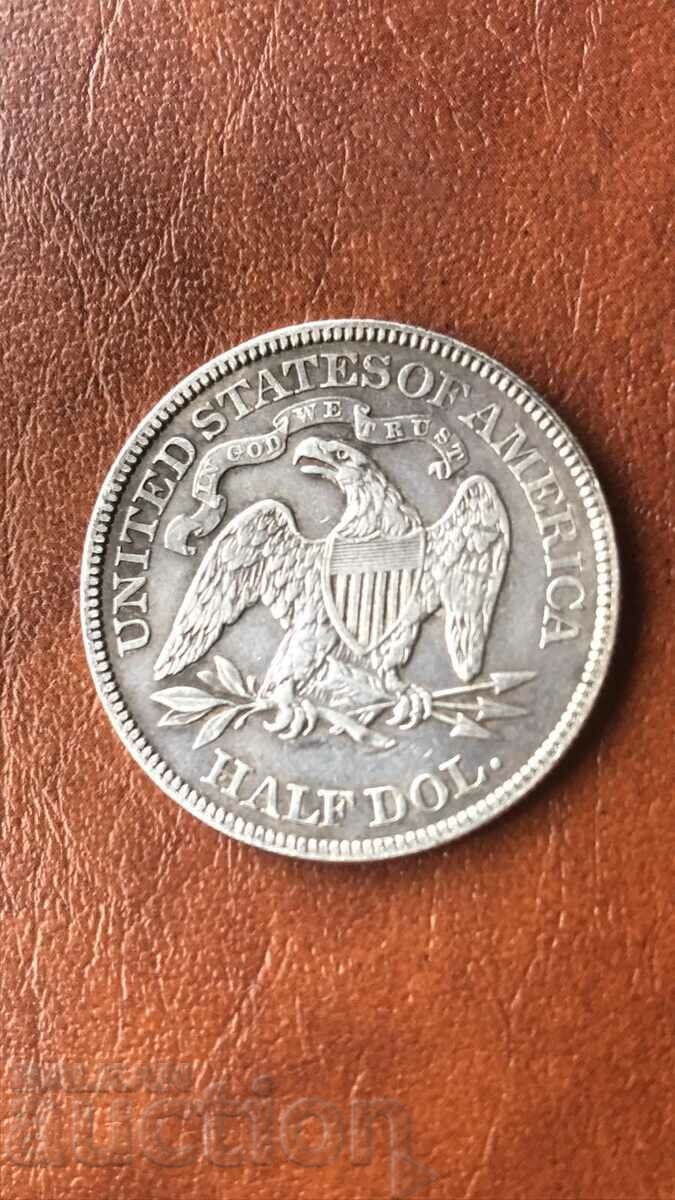USA America 1/2 dollar 1877 rare silver eagle coin with price 270.00 BGN | € 138.05 USA America 1/2 dollar 1877 rare silver eagle coin with price 270.00 BGN | € 138.05