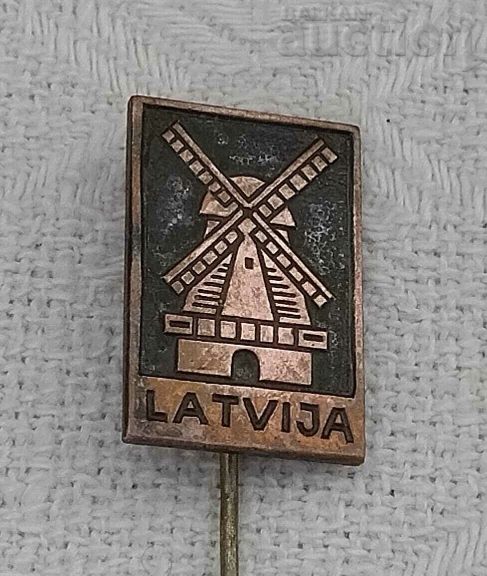 LATVIA WIND MILL Badge with price 1.60 BGN | € 0.82 LATVIA WIND MILL Badge with price 1.60 BGN | € 0.82