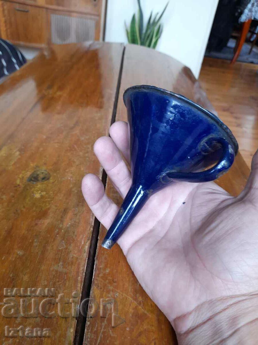 Auction  Old enamel funnel