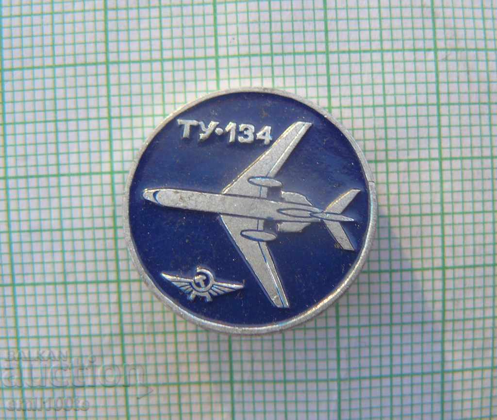 Badge - Aircraft TU 134 Aeroflot of the USSR