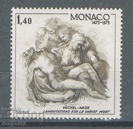 1975. Monaco. 500 years since the birth of Michelangelo.