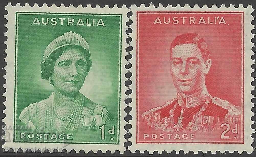 Australia 1937 1d QUEEN MOTHER, 2d KING GEORGE VI