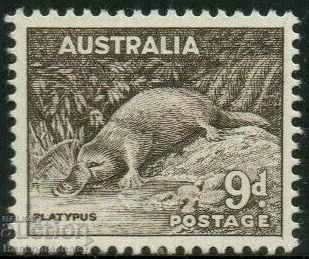 AUSTRALIA 9d 1948 chocolate SG 230c - CV £ 18