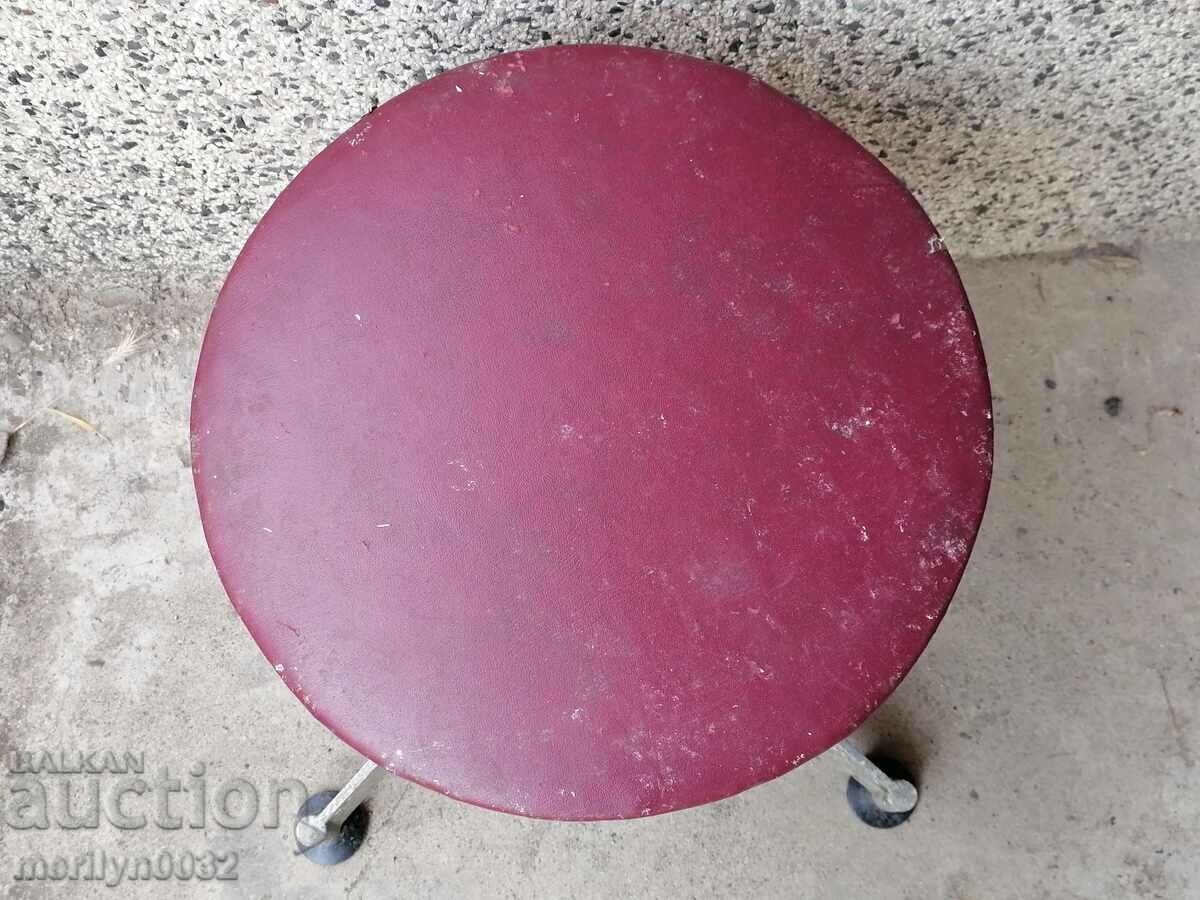 Auction Old swivel chair, wooden 70's Auction Old swivel chair, wooden 70's