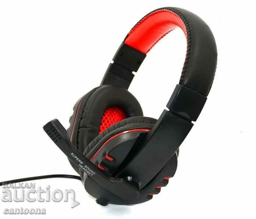 Δημοπρασία Ακουστικά gaming με μικρόφωνο για υπολογιστή KOMC K4 Δημοπρασία Ακουστικά gaming με μικρόφωνο για υπολογιστή KOMC K4