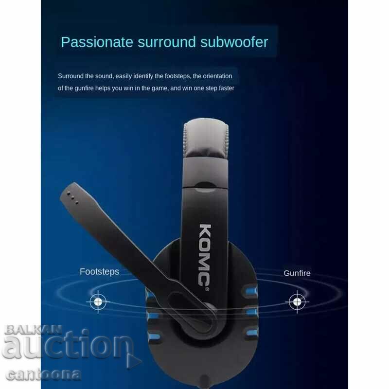 Παράδοση Ακουστικά gaming με μικρόφωνο για υπολογιστή KOMC K4 Παράδοση Ακουστικά gaming με μικρόφωνο για υπολογιστή KOMC K4