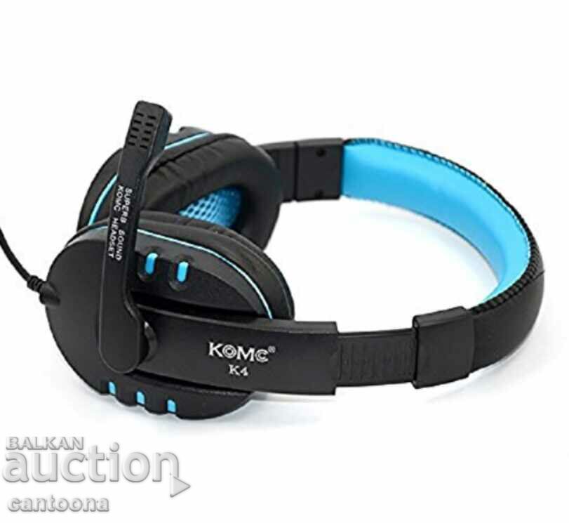 Gaming headphones with microphone for computer KOMC K4