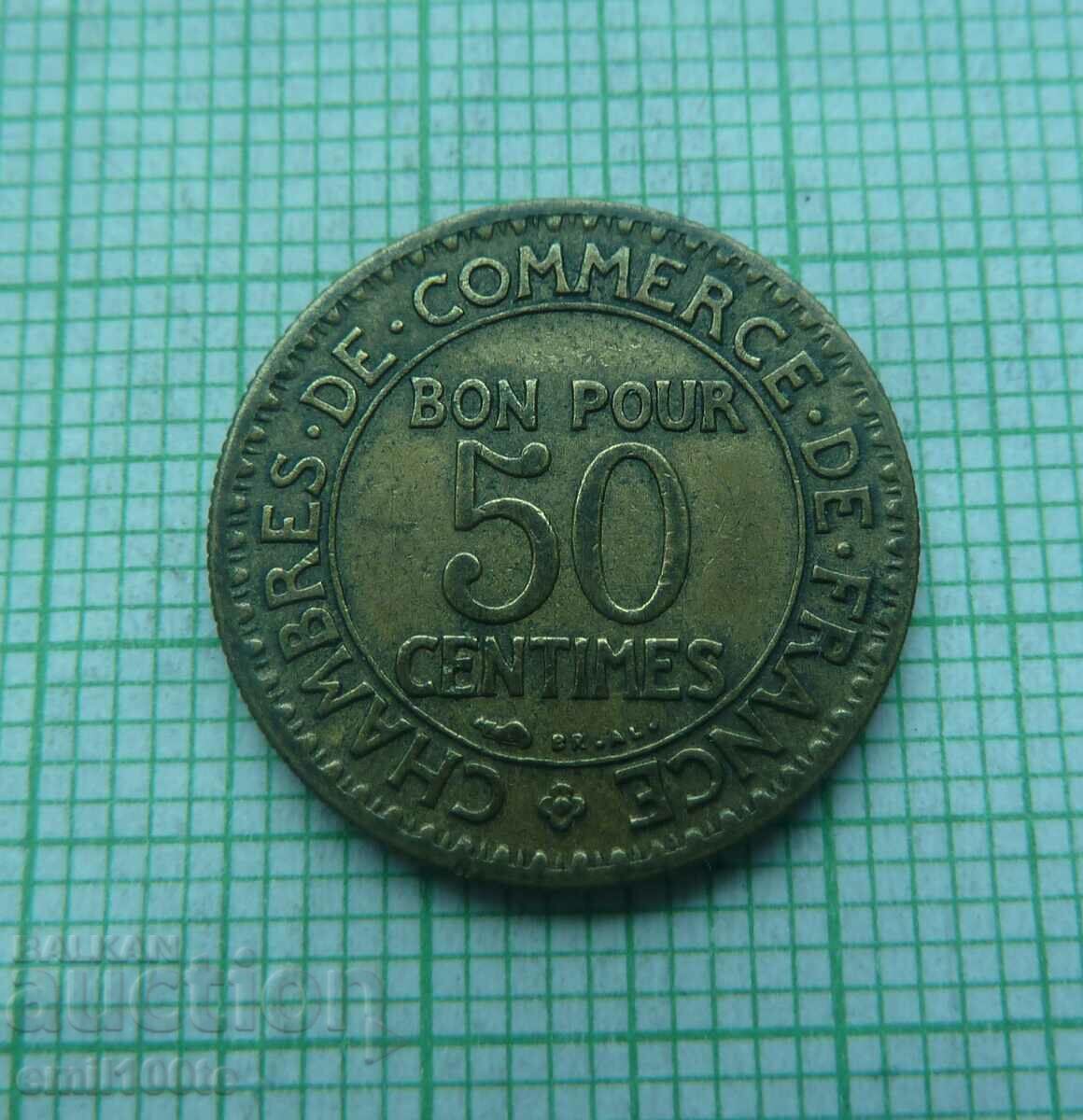 50 centimes 1922 Franta