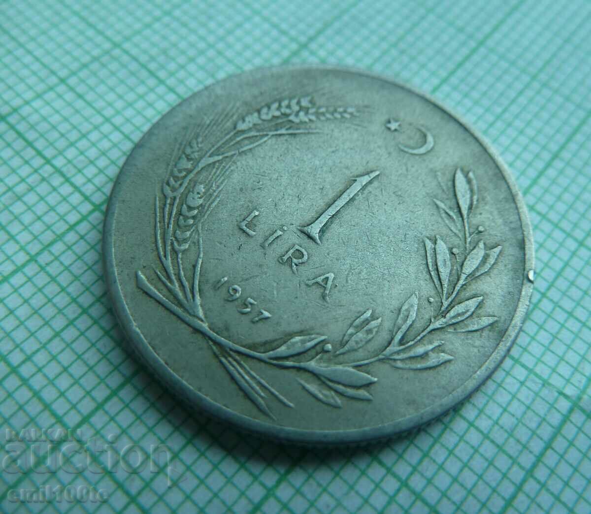 Auction 1 pound 1957 Turkey Auction 1 pound 1957 Turkey
