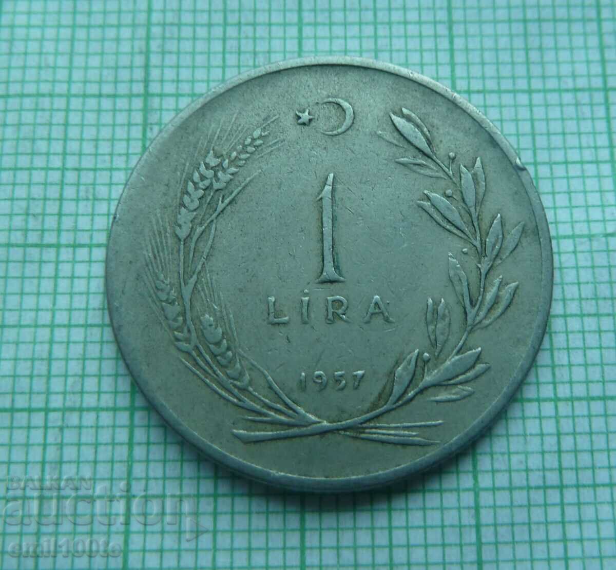1 pound 1957 Turkey