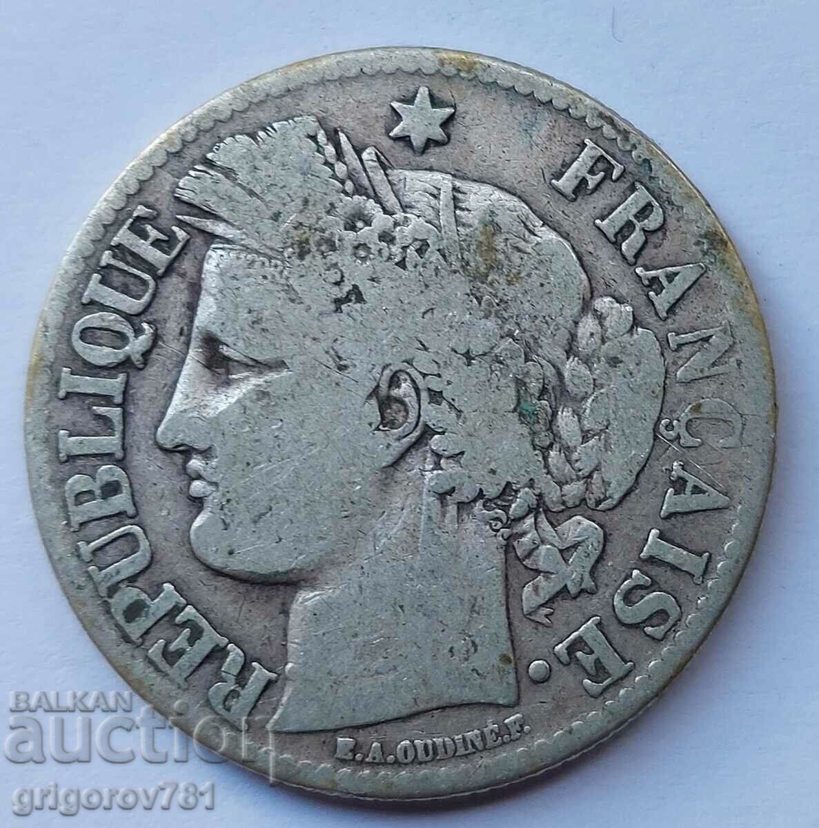 2 franci argint Franța 1871 A - monedă de argint №31 cu preț € 17.90 | 35.01 BGN