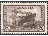 CANADA-1942-48 20c Chocolate Sg 386 MOUNTED MINT
