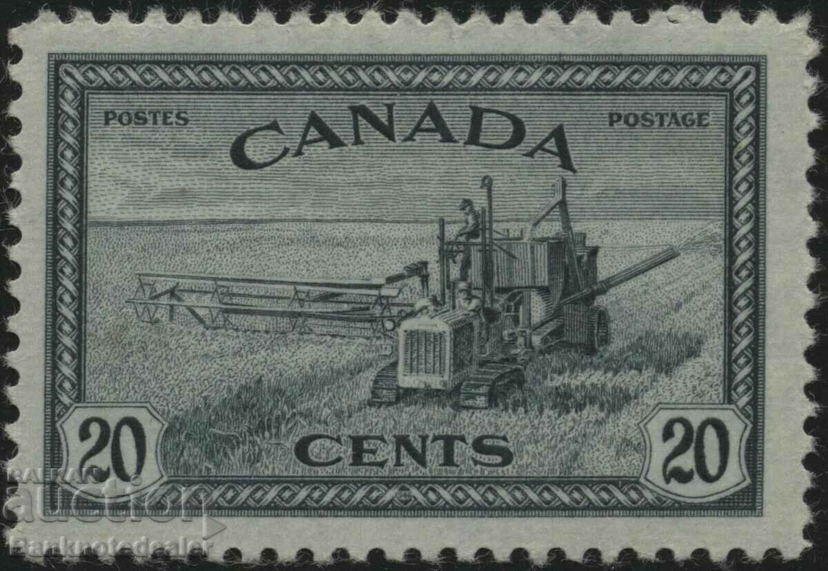 Combină negru ardezie Canada 20c 1946 MH SG271