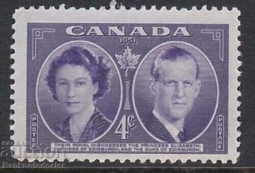 CANADA 1951 Vizită Regală 4 Cent Mh