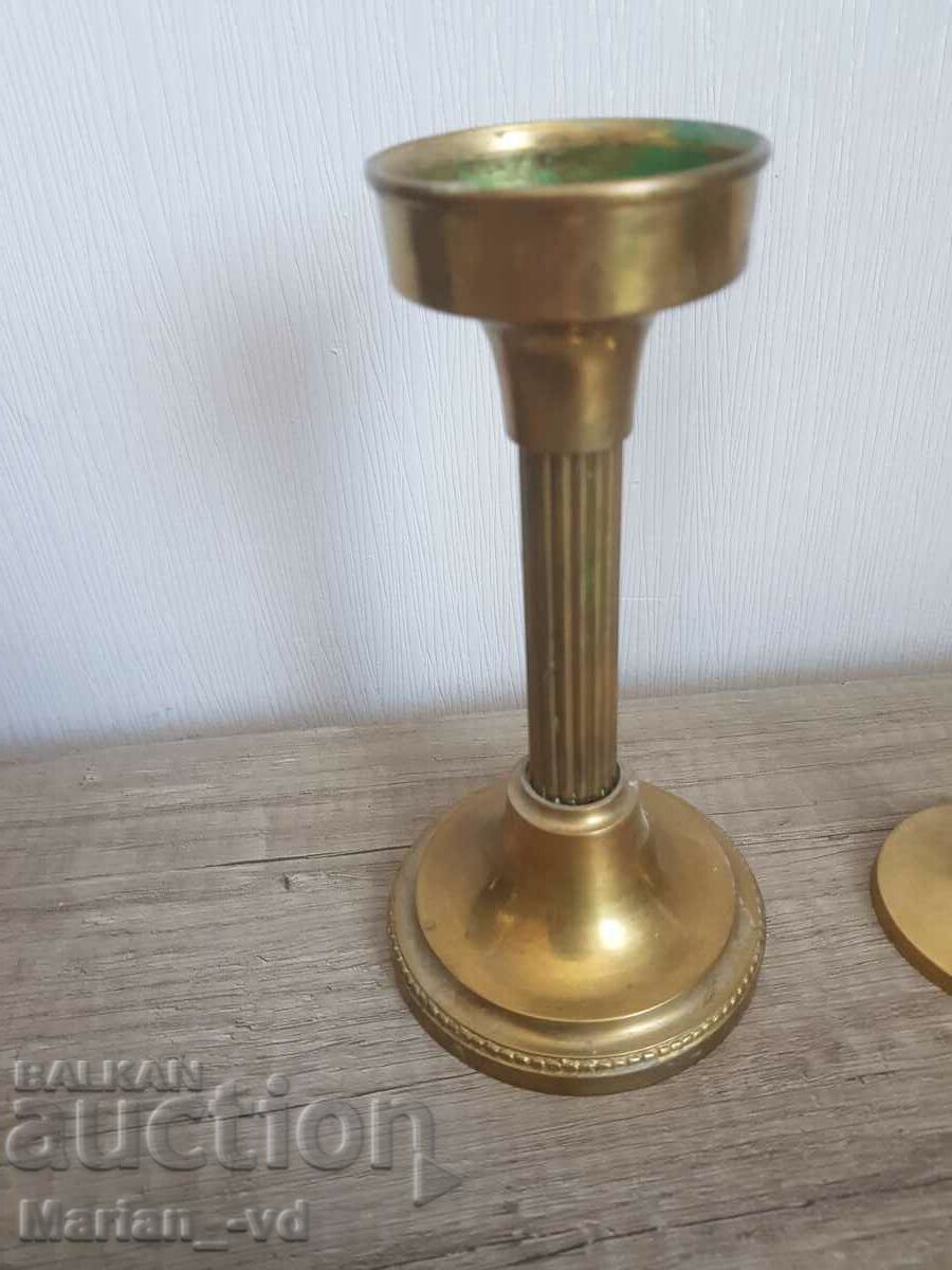 Two old bronze candlesticks with price 20.00 BGN | € 10.23 Two old bronze candlesticks with price 20.00 BGN | € 10.23