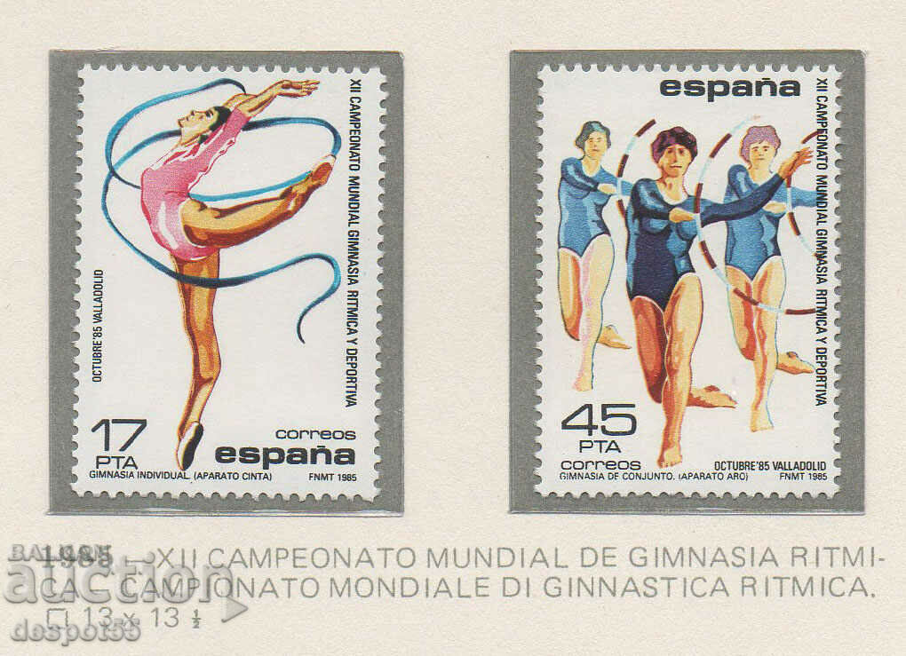 1985. Spania. Peninsula mondială de gimnastică ritmică.