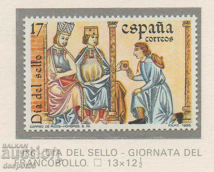 1986. Ισπανία. Ημέρα γραμματοσήμων.