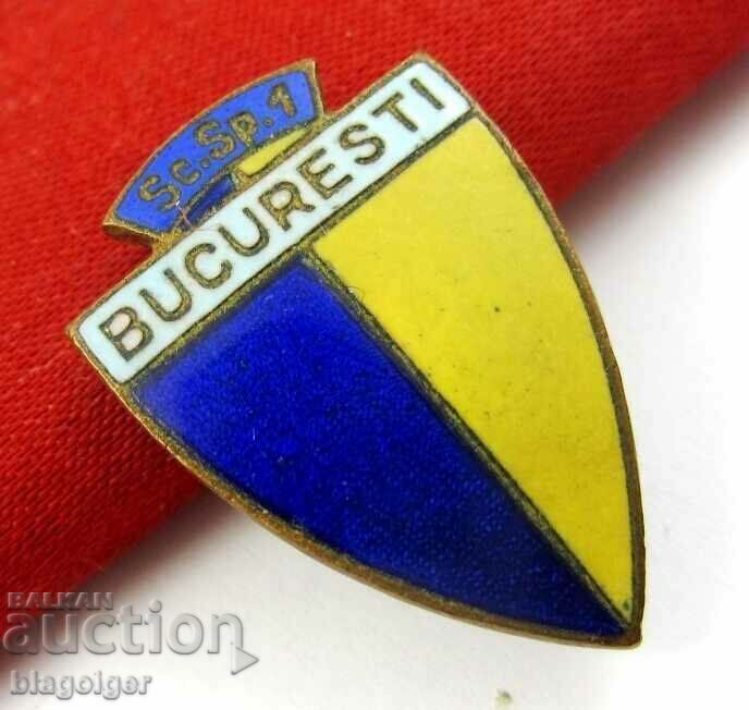 Old badge-Football-Sports Club Bucharest-Enamel with price 8.50 BGN | € 4.35 Old badge-Football-Sports Club Bucharest-Enamel with price 8.50 BGN | € 4.35