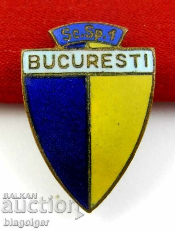 Old badge-Football-Sports Club Bucharest-Enamel