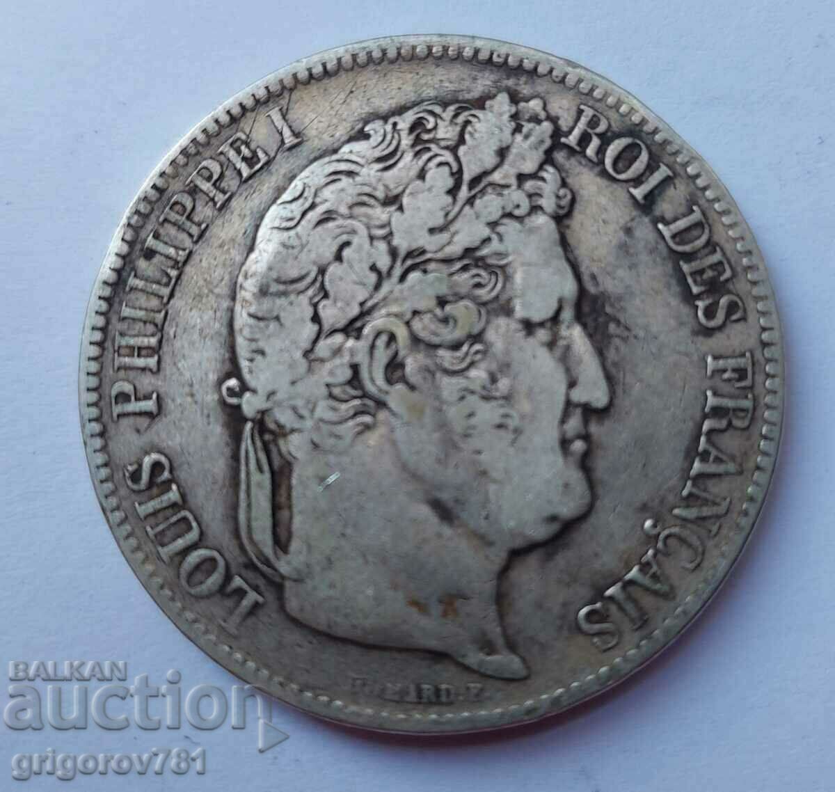 Ασημένιο 5 φράγκα Γαλλία 1842 BB Louis Philippe ασημένιο νόμισμα # 7 με τιμή € 34.26 | 67.01 BGN