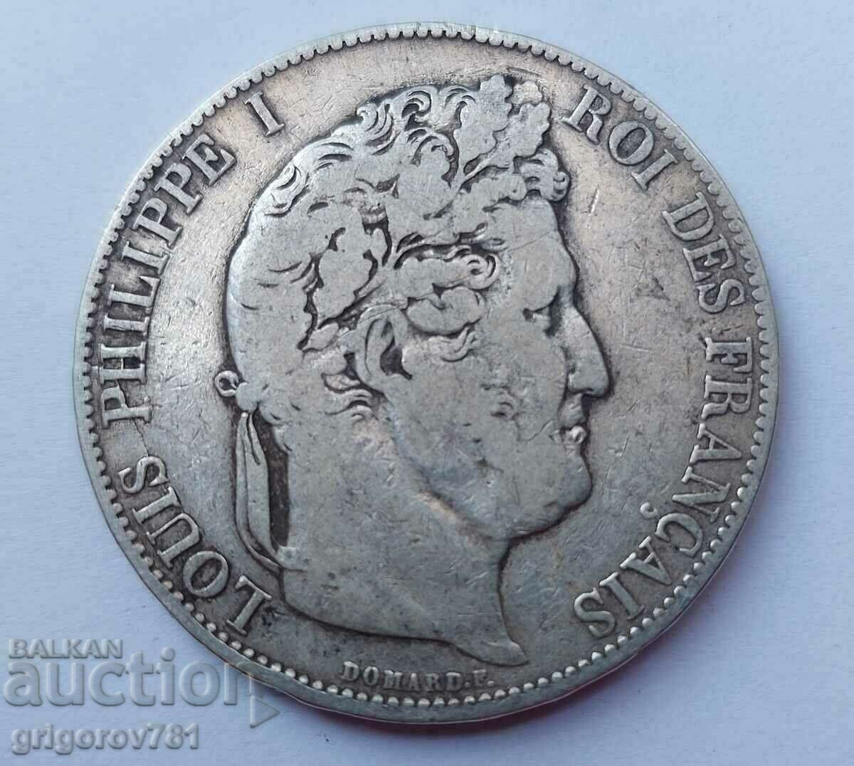 Ασημένιο 5 φράγκα Γαλλία 1844 W Louis Philippe ασημένιο νόμισμα # 8 με τιμή € 34.26 | 67.01 BGN Ασημένιο 5 φράγκα Γαλλία 1844 W Louis Philippe ασημένιο νόμισμα # 8 με τιμή € 34.26 | 67.01 BGN