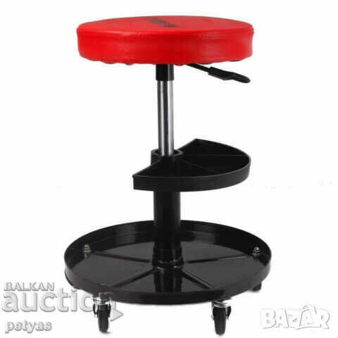 Car mechanic chair with shock absorber