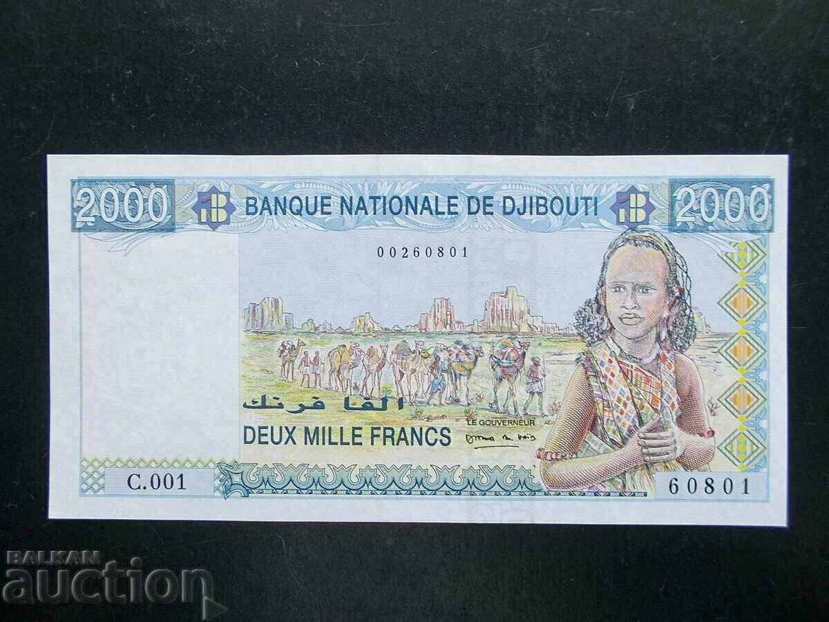 Djibouti, 2000 francs, UNC Djibouti, 2000 francs, UNC