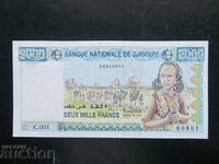 Τζιμπουτί, 2000 φράγκα, UNC