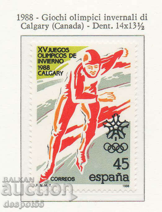1988. Испания. Зимни олимпийски игри - Калгари, Канада.