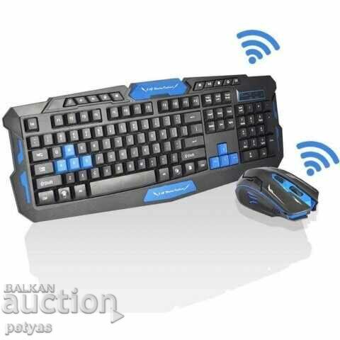 Геймърски комплект безжична клавиатура + безжична мишка HK81
