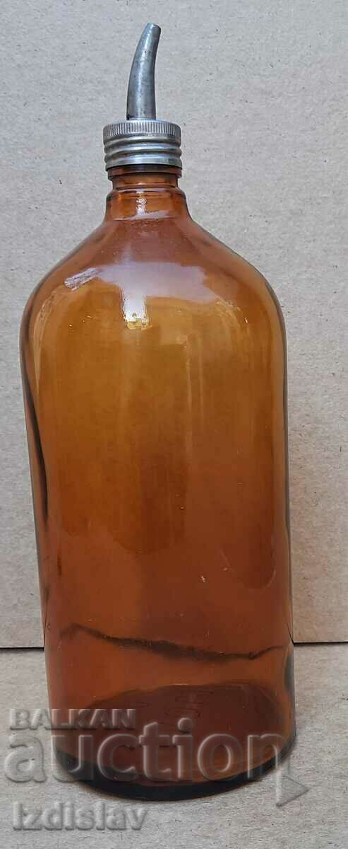 Antique amber glass bottle part of a collection with price 35.00 BGN | € 17.90 Antique amber glass bottle part of a collection with price 35.00 BGN | € 17.90