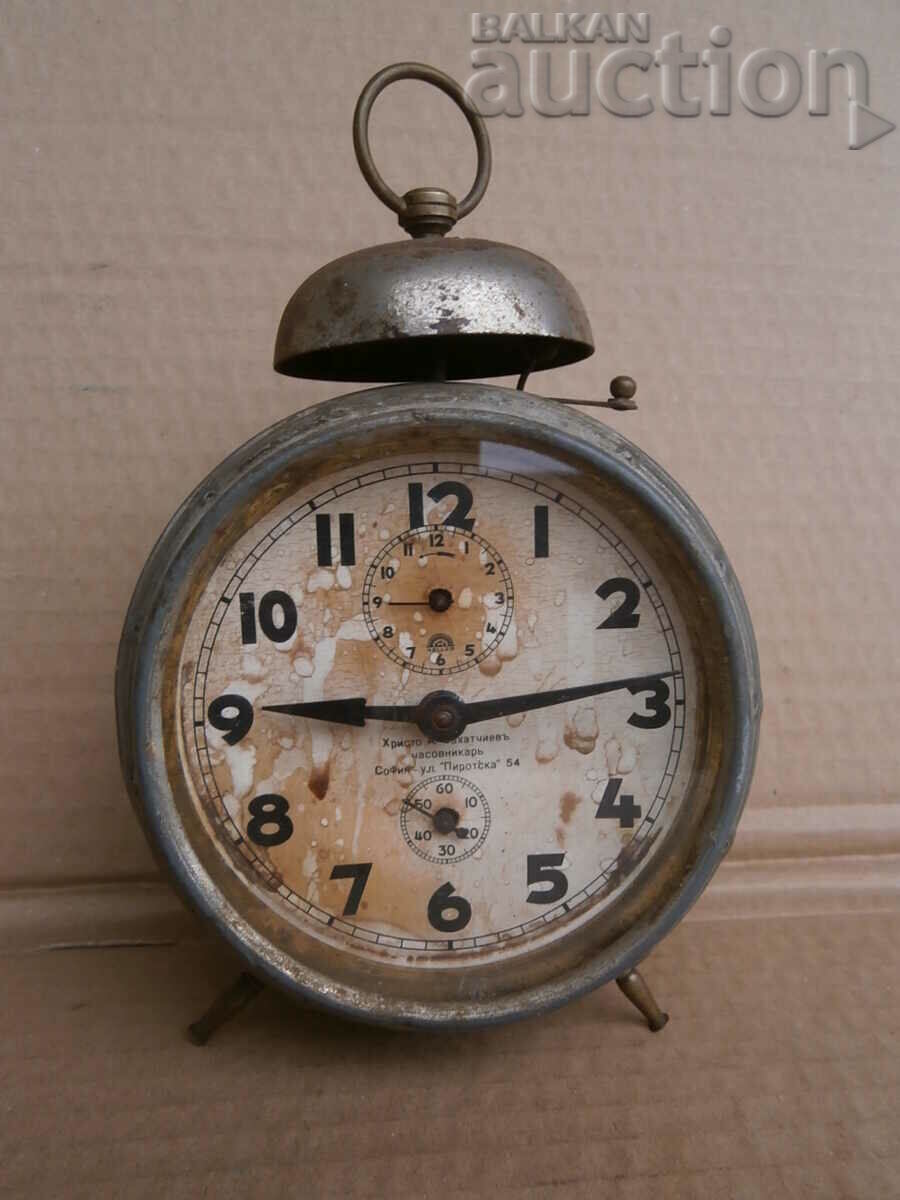 Sahatchiev Pirotska 54 ancient alarm clock HALLER