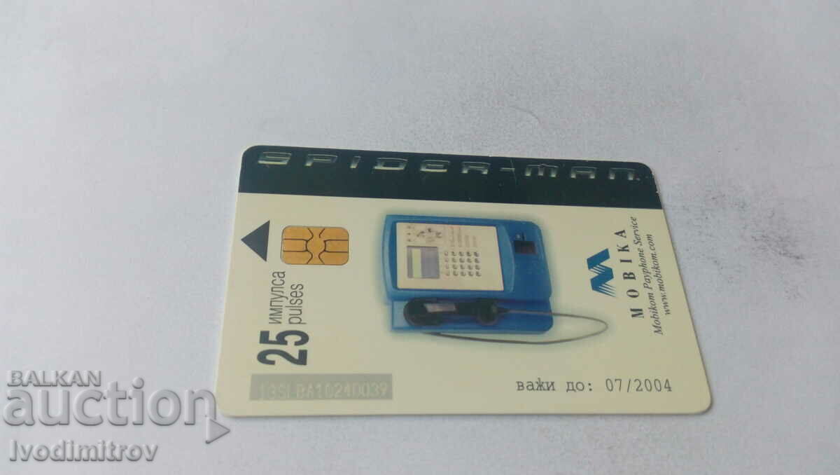 MOBIKA Spider-man 25 pulse calling card with price 1.65 BGN | € 0.84 MOBIKA Spider-man 25 pulse calling card with price 1.65 BGN | € 0.84