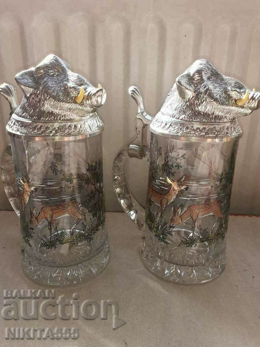 Μοναδικές κούπες -BMF- N - Κούπα μπύρας με καπάκι από τσίγκινο αγριογούρουνο με τιμή 444.00 BGN | € 227.01 Μοναδικές κούπες -BMF- N - Κούπα μπύρας με καπάκι από τσίγκινο αγριογούρουνο με τιμή 444.00 BGN | € 227.01